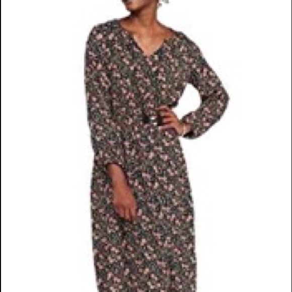 Long Sleeve Floral Midi Dress - Picture 2 of 5